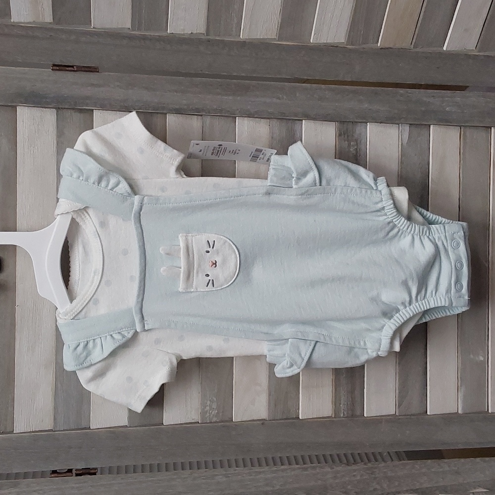 2 PC set blue & white bunny | Carter's Baby | 9 Months - Picture 1 of 10